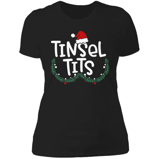 Tinsel Tits Tee (Ladies Boyfriend Tee)